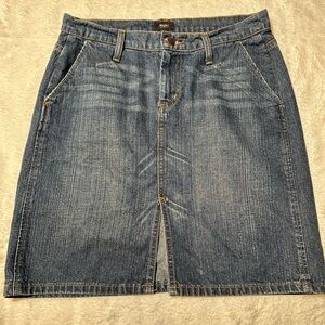 Mossimo Supply Co. Blue Denim Midi Skirt